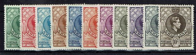 Image of Swaziland SG 28/38 LMM British Commonwealth Stamp